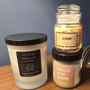 Vetiver Vanilla Candle Plus 2 Others